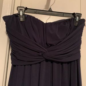 Jessica Simpson women’s s 6 strapless gown navy